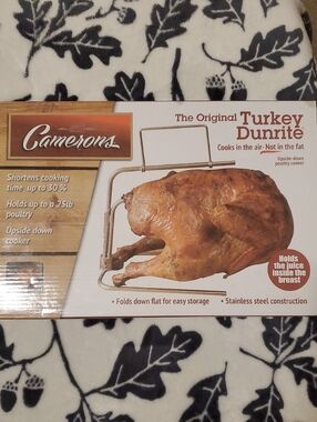 The Original Turkey Dunrite Upside-Down Poultry Cooker - Stainless Steel